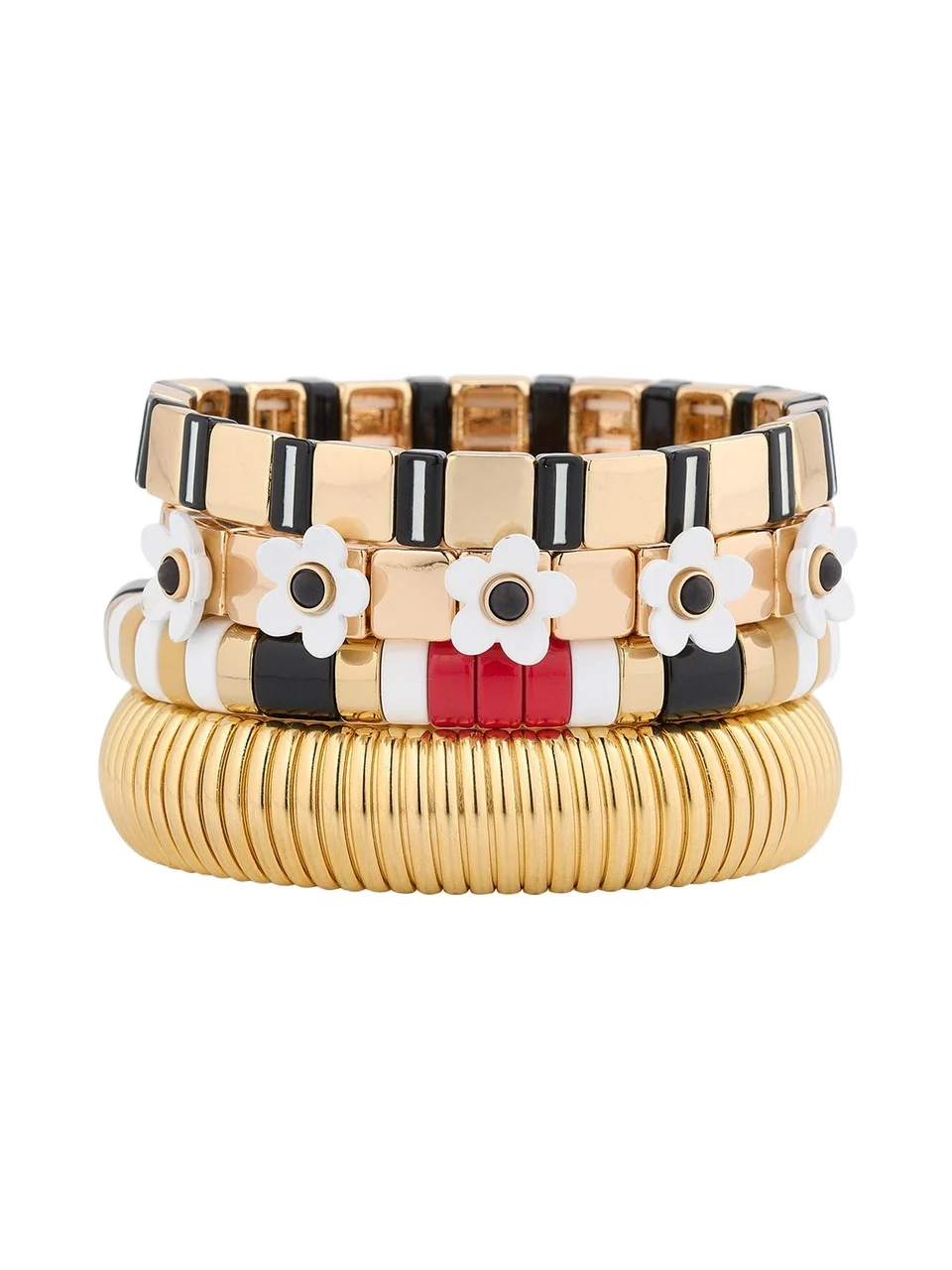 The Paris Stack Cobra Bracelets, Set of 4 The Paris Stack Cobra Bracelets, Set of 4