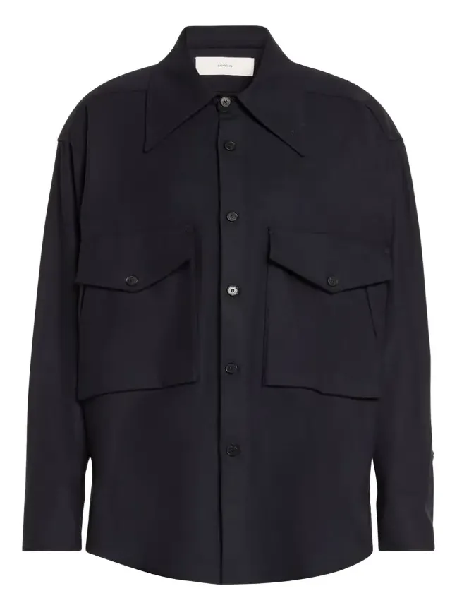 Oversized Button Down Wool Cashmere Top