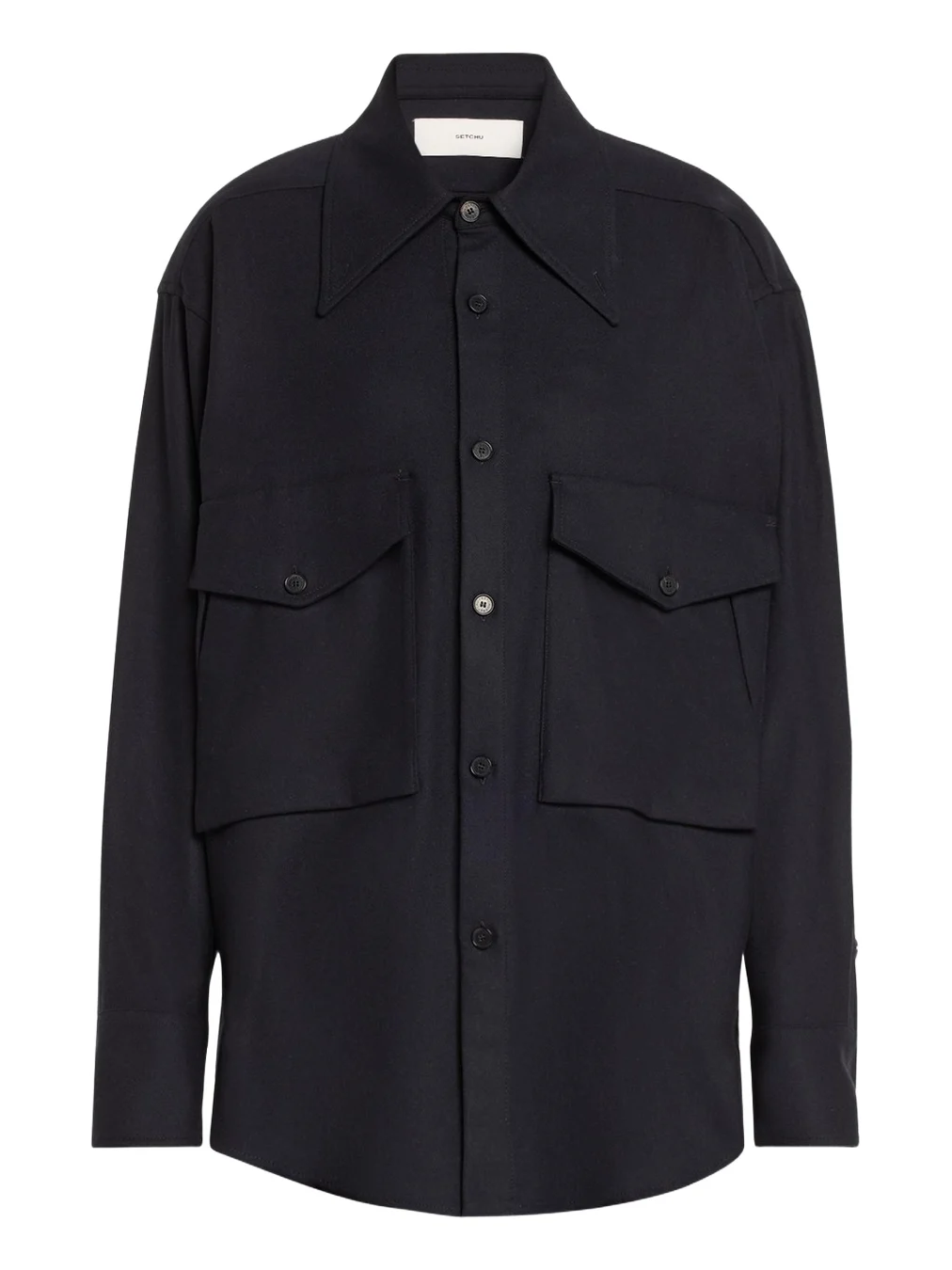 Oversized Button Down Wool Cashmere Top Oversized Button Down Wool Cashmere Top
