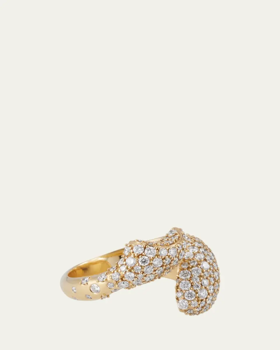 MONICA RICH KOSANN Perseverance Fish Pave Diamond 18K Gold Ring | Thumbnail 3