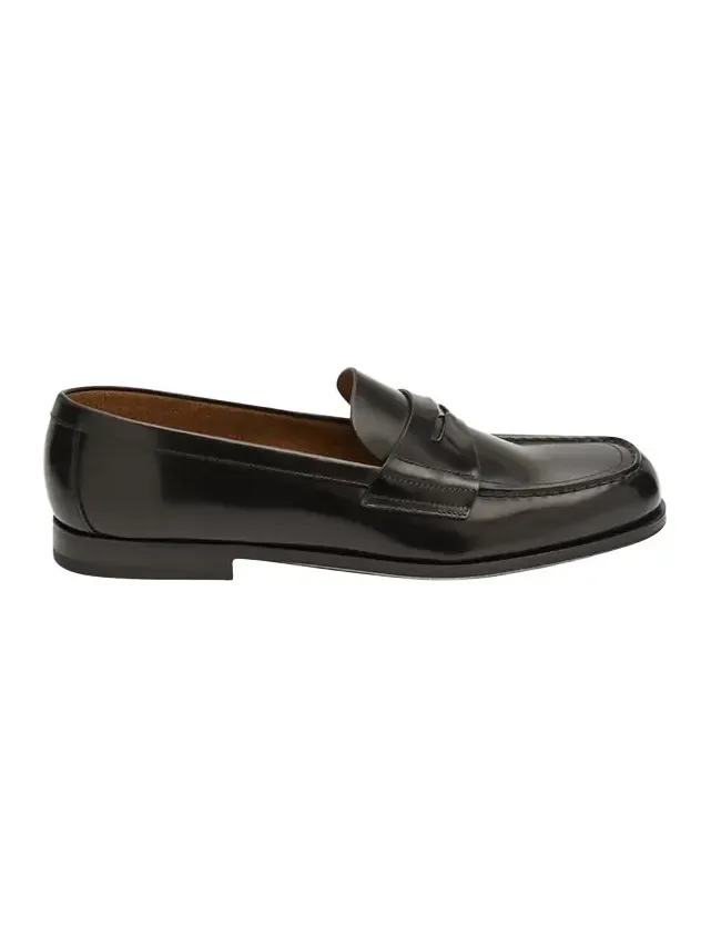 Men's Spazzolato Triangle Logo Penny Loafers