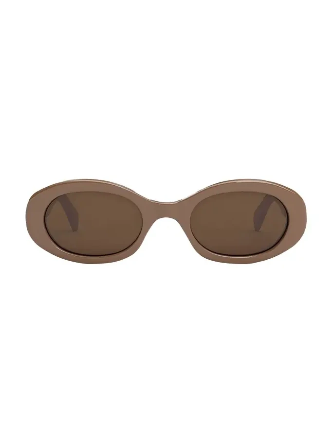 Triomphe Acetate Oval Sunglasses
