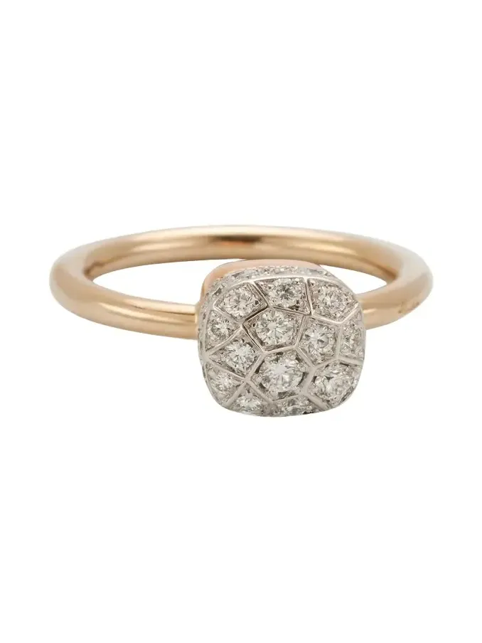 Nudo Solitaire 18K Gold Ring with Diamonds Nudo Solitaire 18K Gold Ring with Diamonds