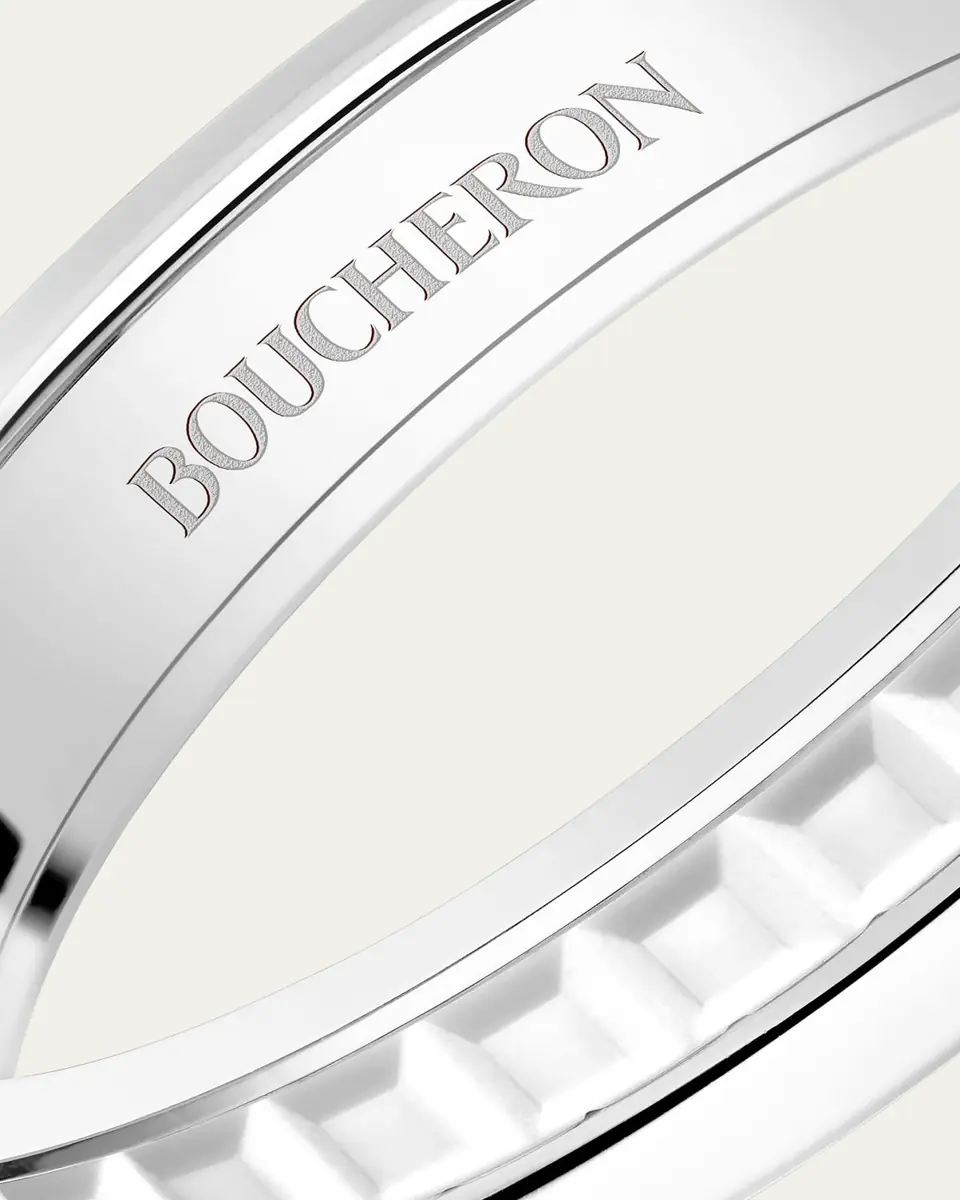 Boucheron 18K White Gold Quatre Double Wedding Band Ring, White Edition | Thumbnail 3