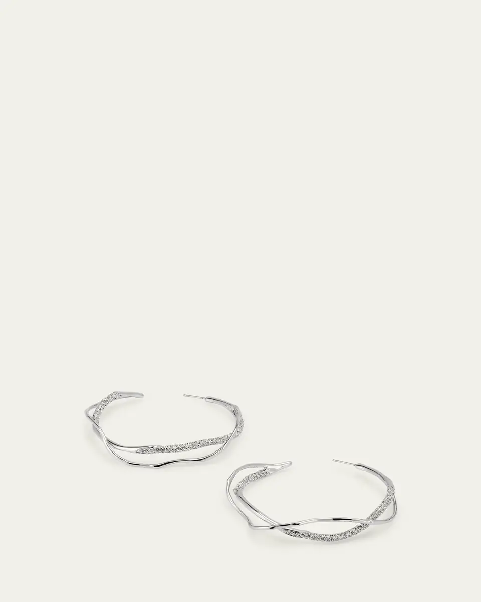 ALEXIS BITTAR Intertwined Pave Hoop Earrings | Thumbnail 3