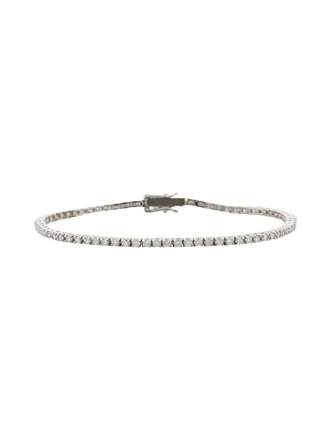 White Gold Diamond 4-Prong Bracelet