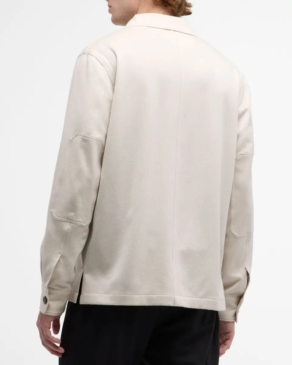 ZEGNA Men's Oasi Cashmere Overshirt | Thumbnail 2