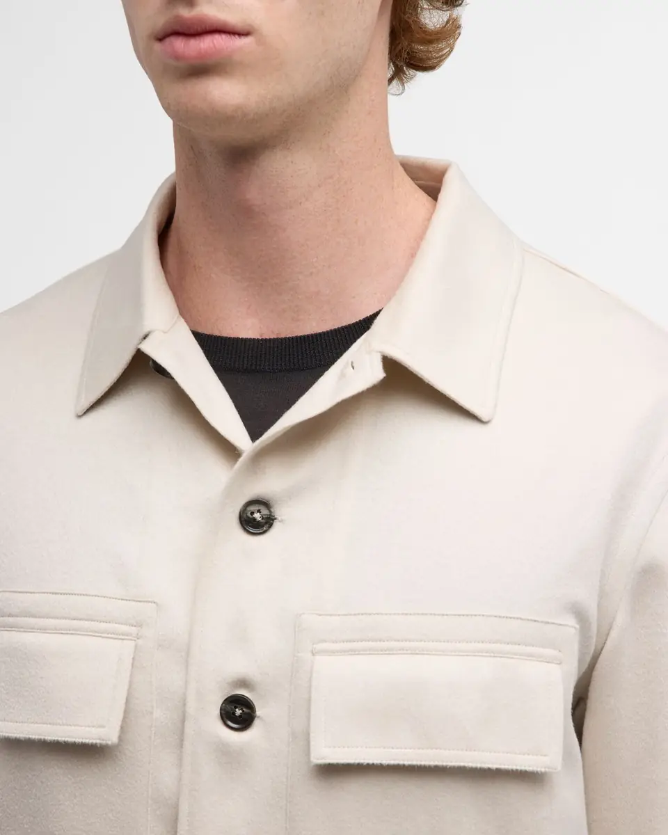 ZEGNA Men's Oasi Cashmere Overshirt | Thumbnail 4