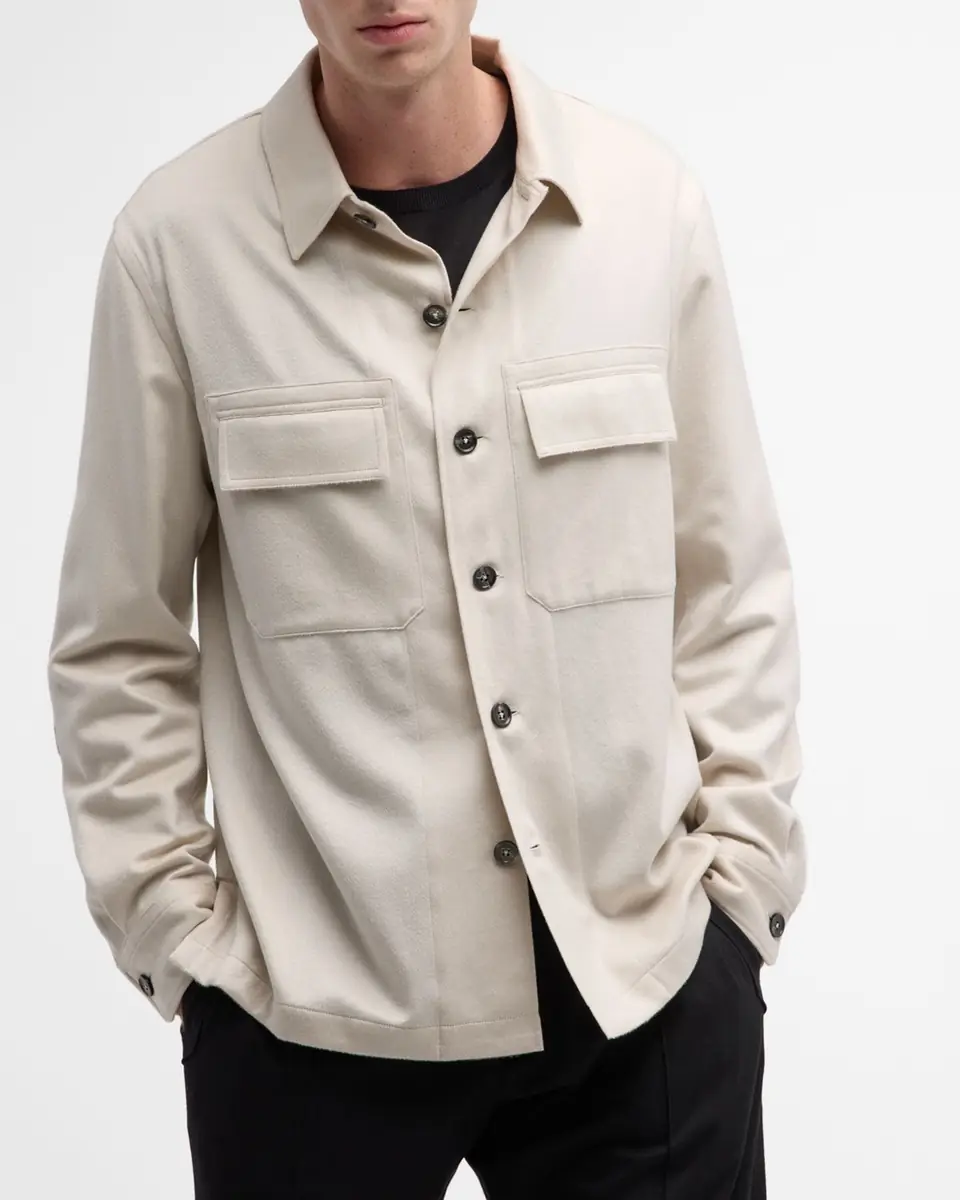 ZEGNA Men's Oasi Cashmere Overshirt | Thumbnail 5