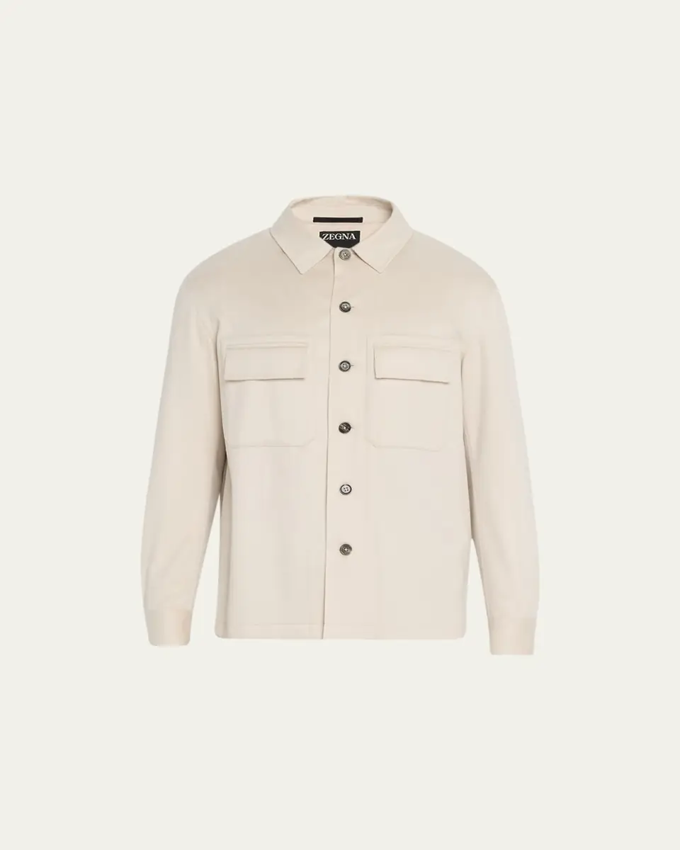 ZEGNA Men's Oasi Cashmere Overshirt | Thumbnail 7