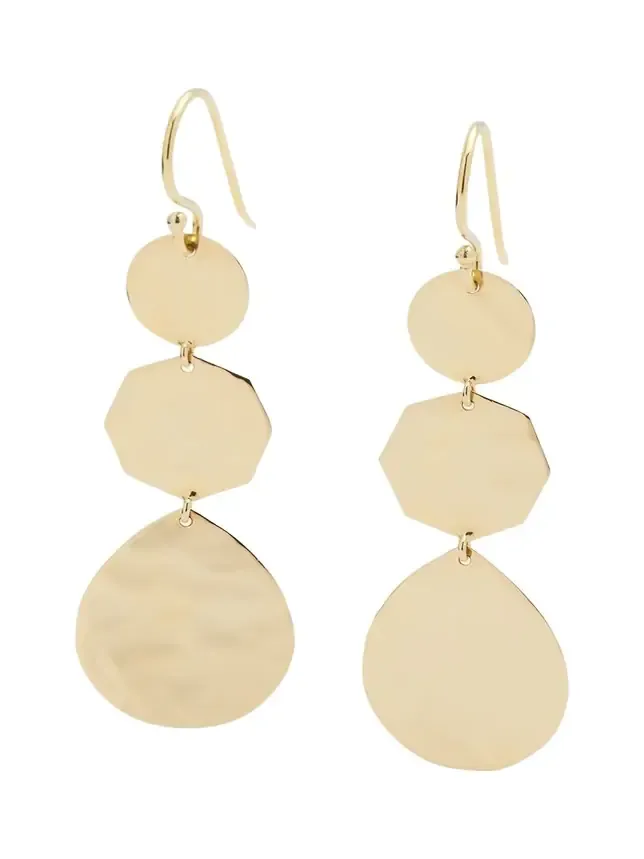 Small Crinkle Crazy 8's Earrings in 18K Gold