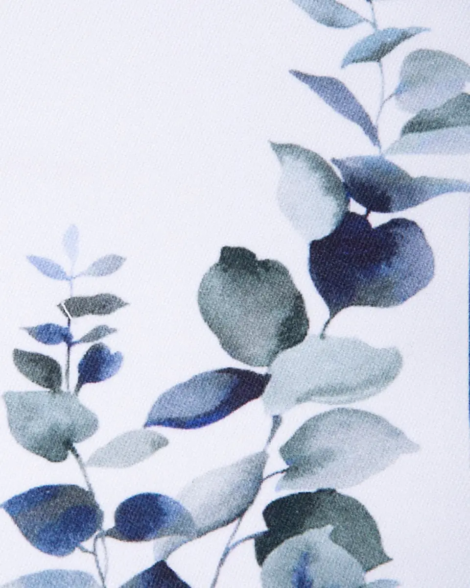 The Lino Eucalyptus Navy Tablecloth, 71" Square | Thumbnail 2