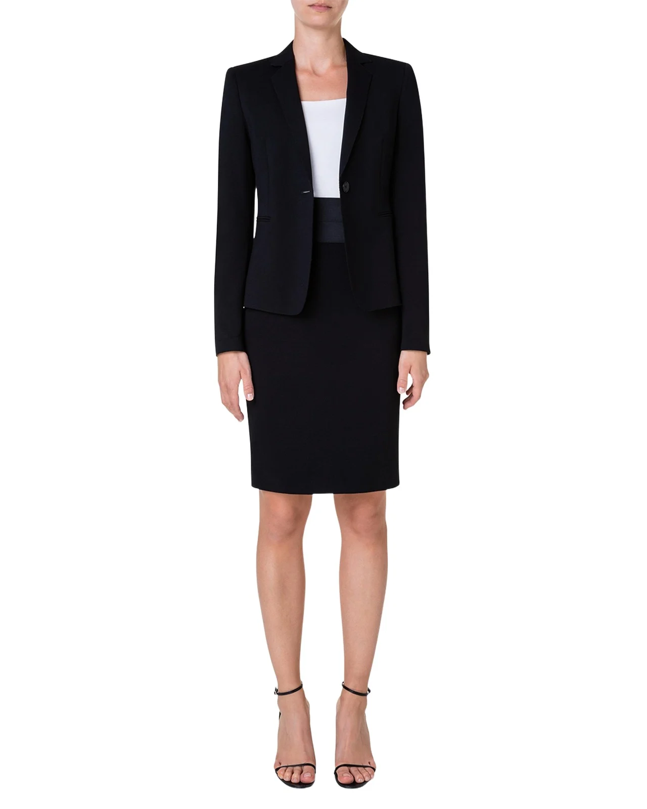 Wool Jersey Tailored Blazer Jacket Wool Jersey Tailored Blazer Jacket