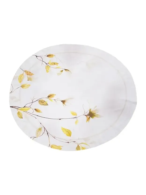 The Lino Japan Yellow Tablecloth, 71" Round