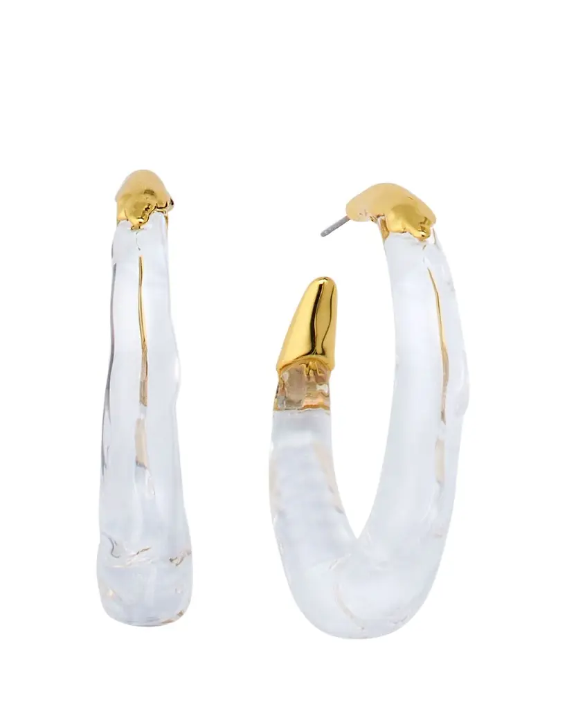 ALEXIS BITTAR Molten Hoop Earrings | Image 1 ALEXIS BITTAR Molten Hoop Earrings | Image 1