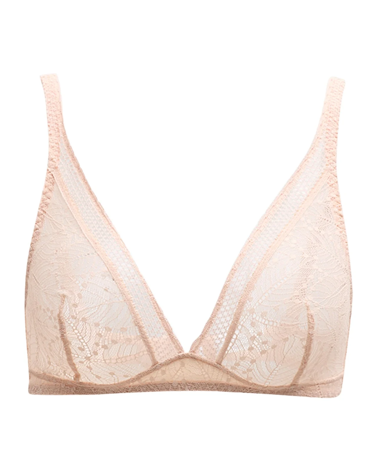Comete Lace-Trim Tulle Bralette Comete Lace-Trim Tulle Bralette