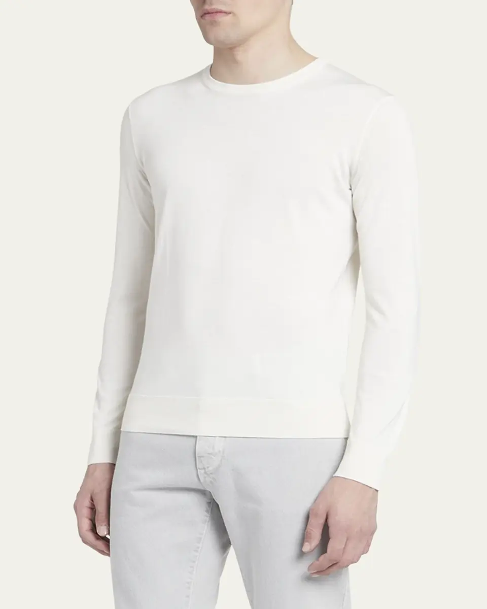 ZEGNA Men's Cashmere Crewneck Sweater | Thumbnail 11