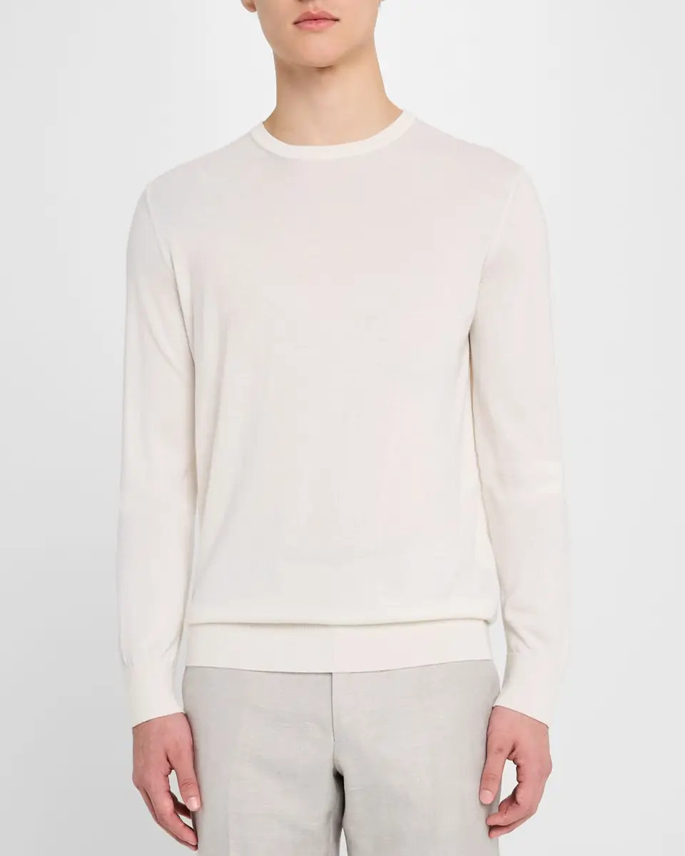 ZEGNA Men's Cashmere Crewneck Sweater | Thumbnail 3