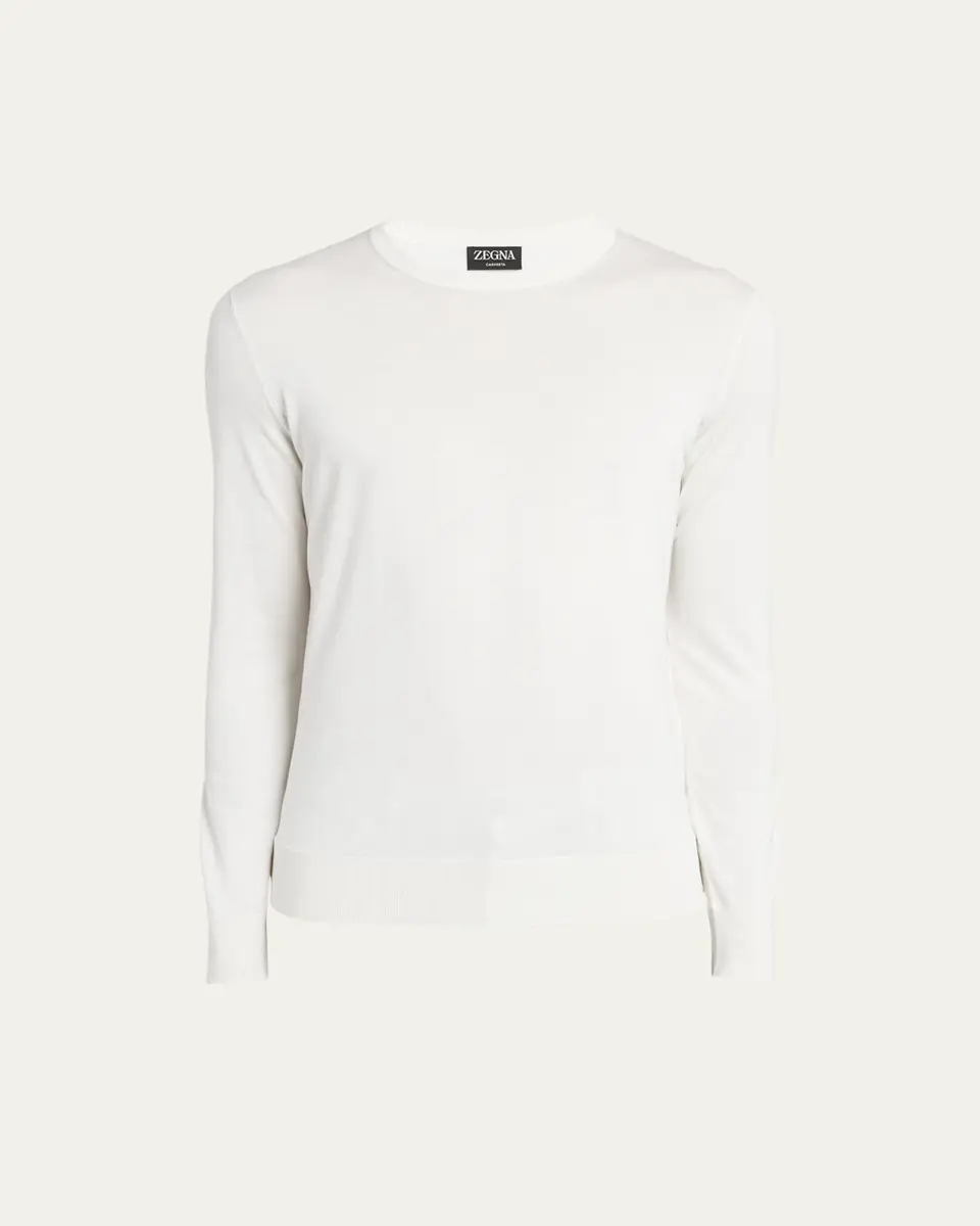 ZEGNA Men's Cashmere Crewneck Sweater | Thumbnail 8