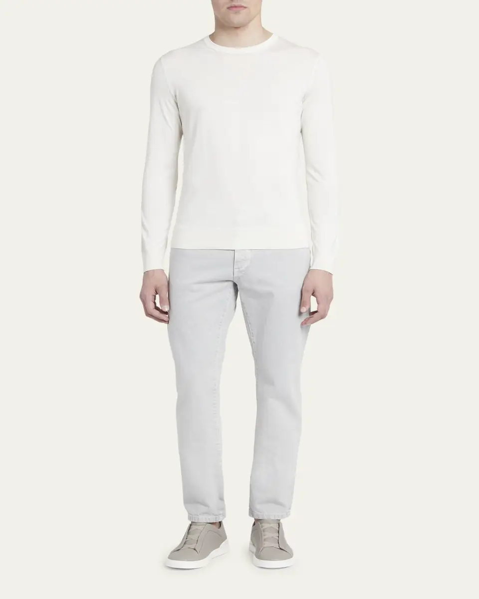 ZEGNA Men's Cashmere Crewneck Sweater | Thumbnail 9