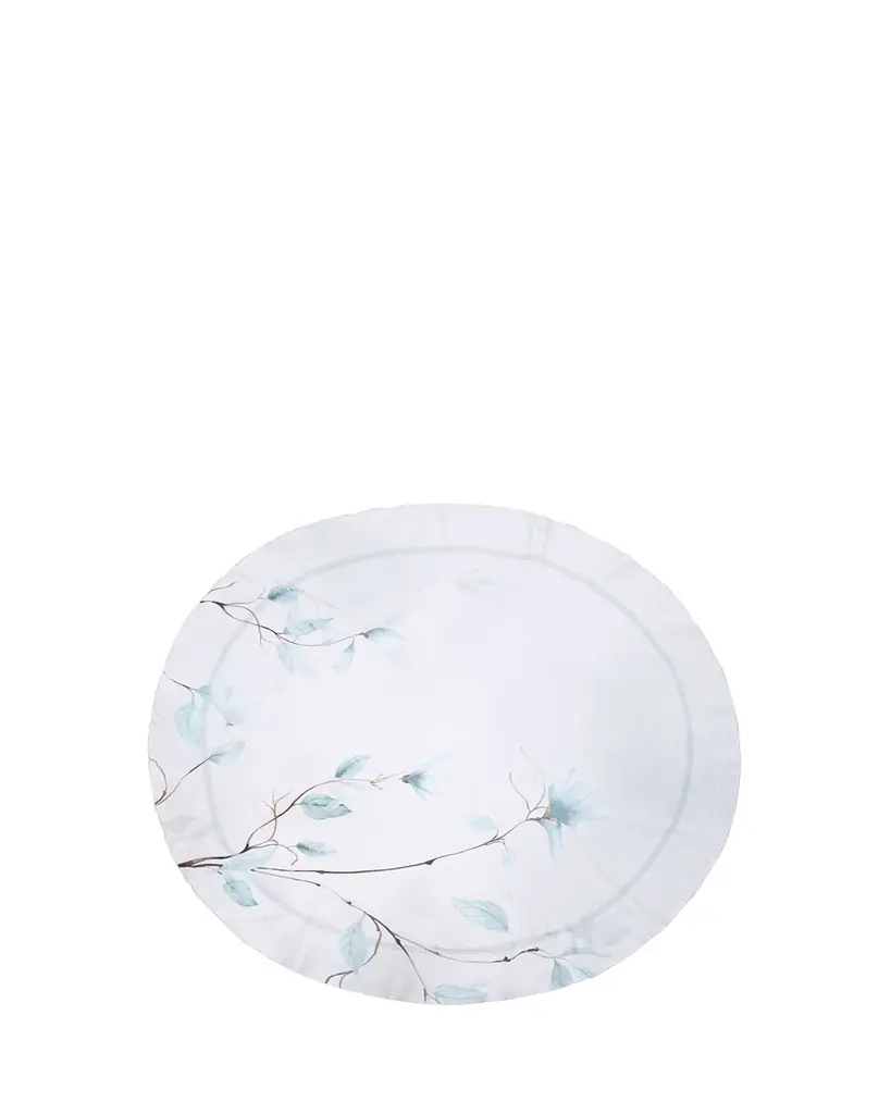The Lino Japan Aqua Tablecloth, 71" Round