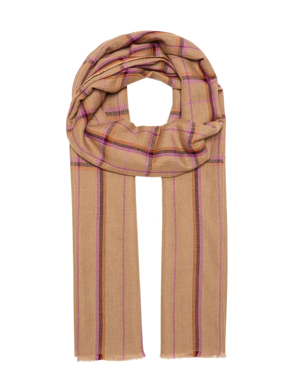 Denis Colomb Kita Plaid Cashmere Shawl
