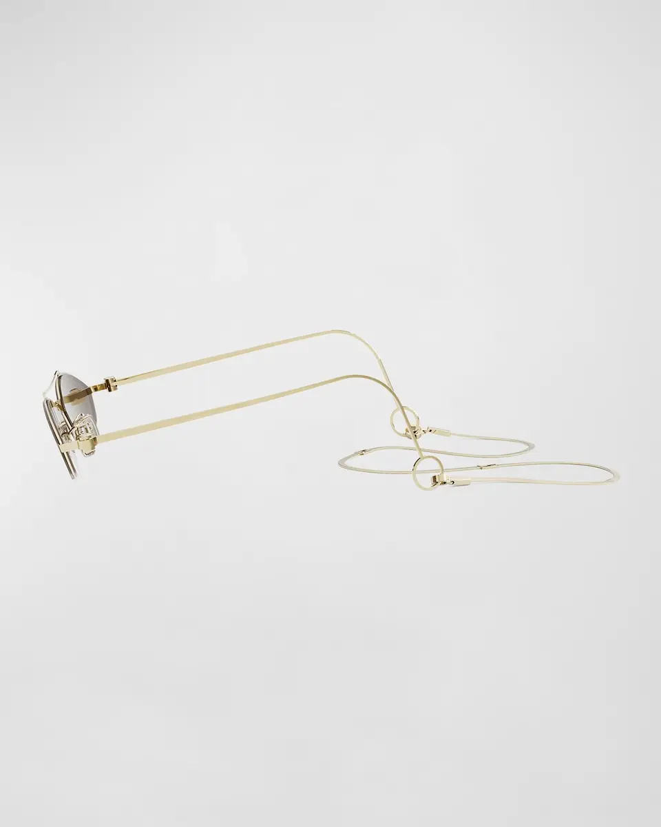 Fendi Rimless Geometric Metal Aviator Sunglasses | Thumbnail 3 Fendi Rimless Geometric Metal Aviator Sunglasses | Thumbnail 3
