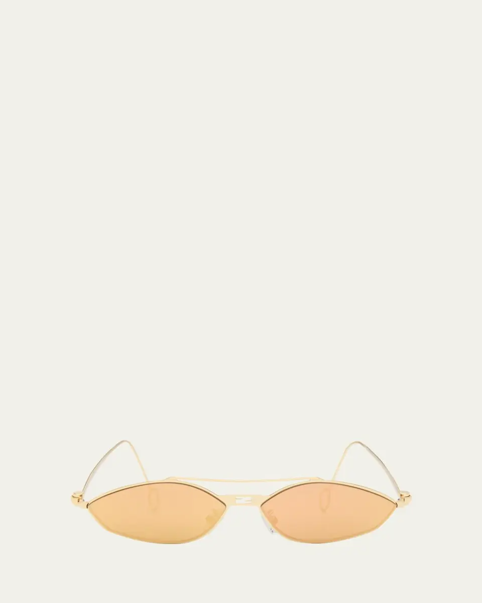 Fendi Rimless Geometric Metal Aviator Sunglasses | Thumbnail 5 Fendi Rimless Geometric Metal Aviator Sunglasses | Thumbnail 5