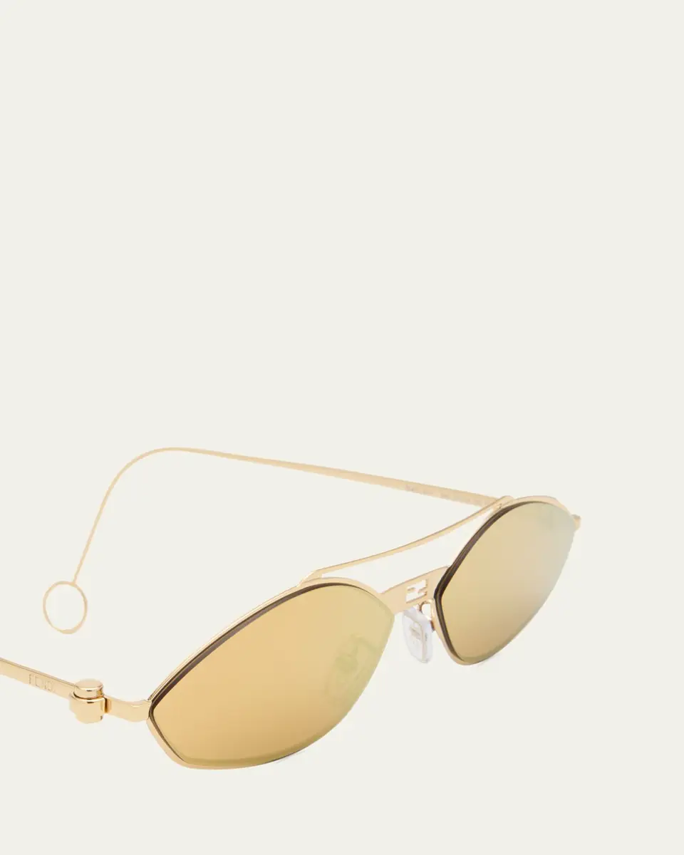 Fendi Rimless Geometric Metal Aviator Sunglasses | Thumbnail 9 Fendi Rimless Geometric Metal Aviator Sunglasses | Thumbnail 9