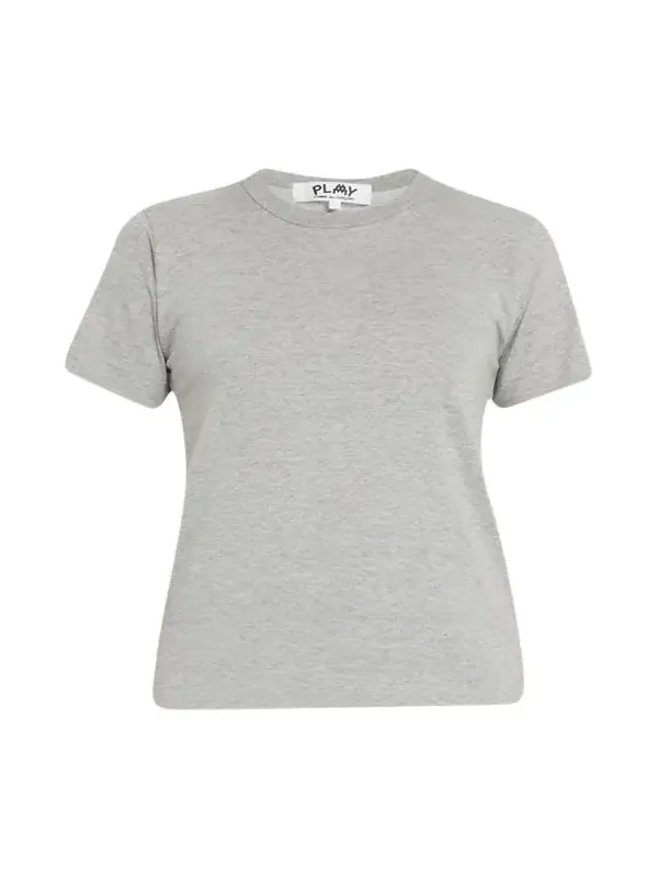 Embroidered Heart and Invader Patch Cotton T-Shirt Embroidered Heart and Invader Patch Cotton T-Shirt