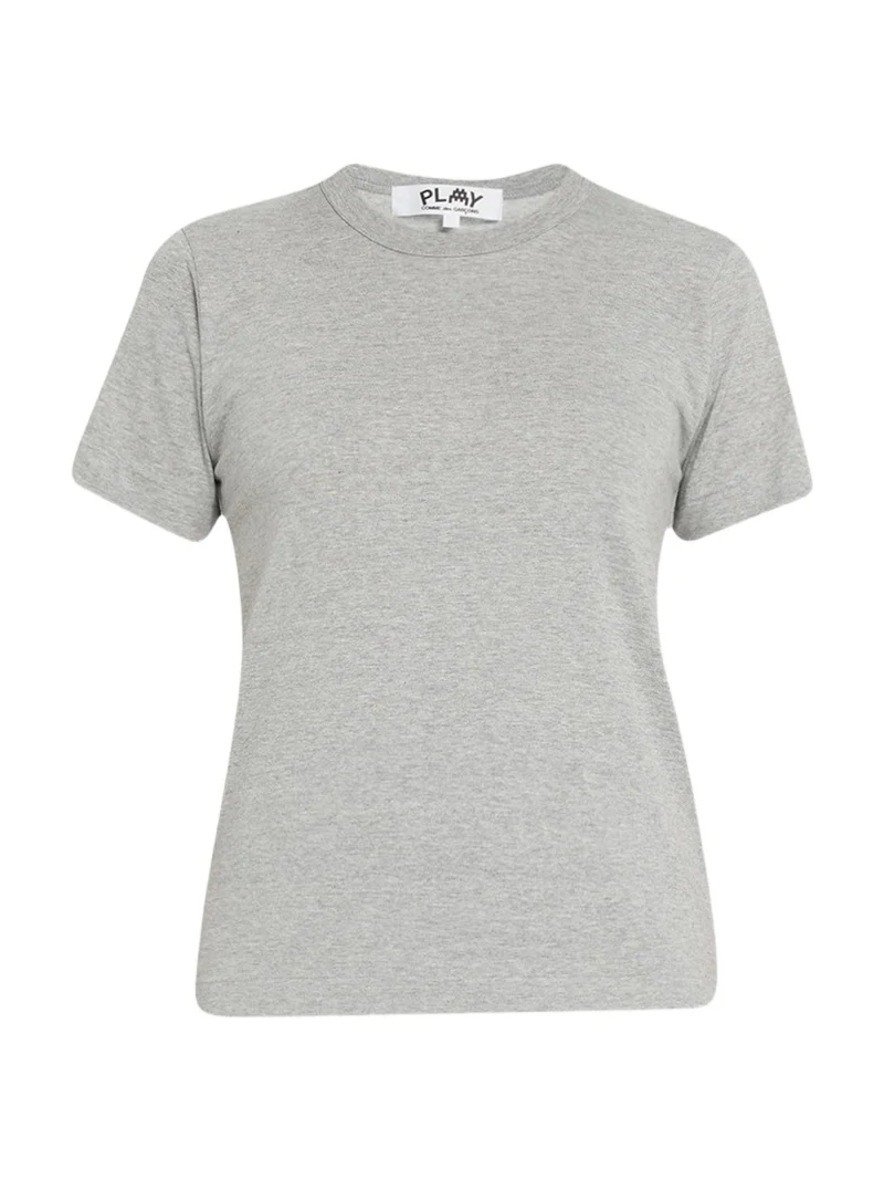 CDG Play Embroidered Heart and Invader Patch Cotton T-Shirt