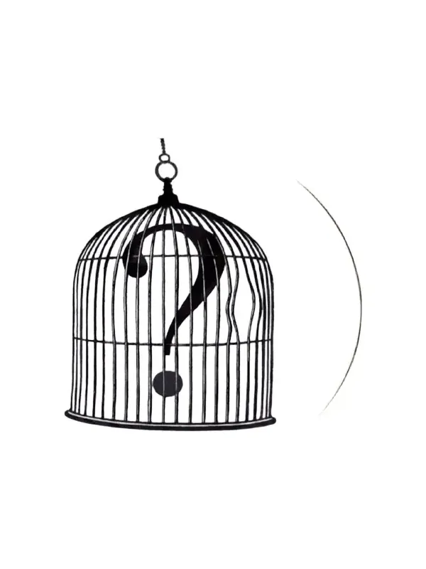 Rory Dobner Question Mark Birdcage Salad/Dessert Plate