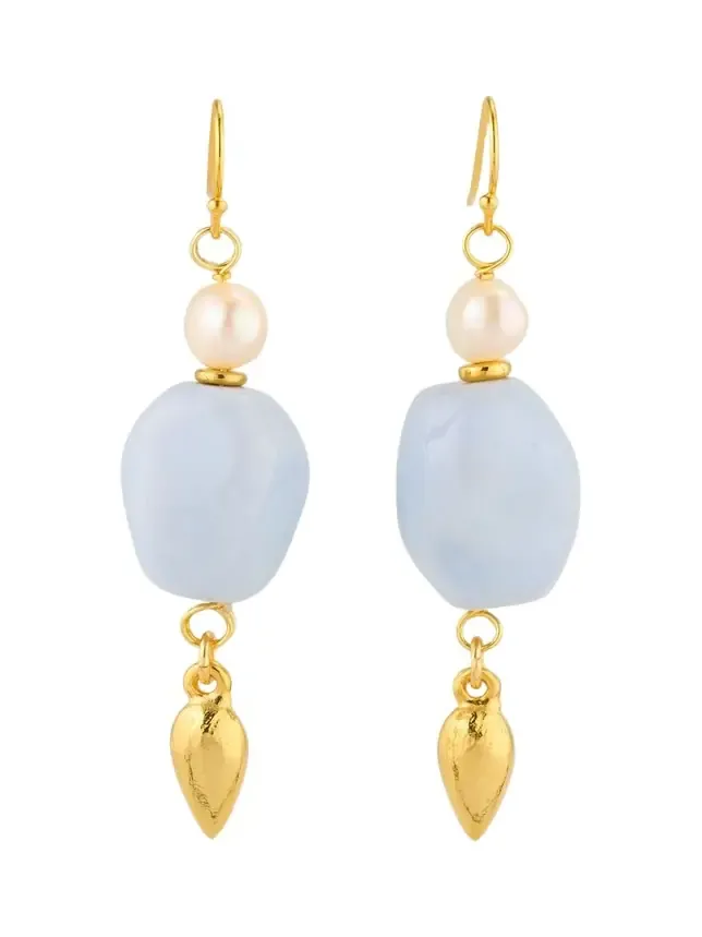 Gold Fish Wire Earrings with