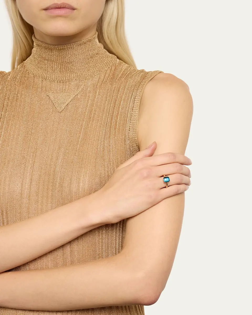 Pomellato Nudo Petite 18k Rose Gold London Blue Topaz Ring | Thumbnail 2