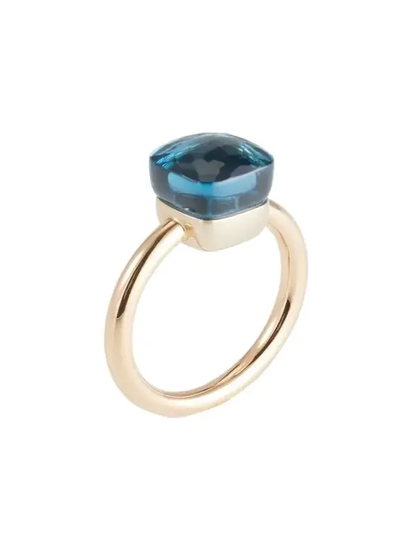 Nudo Petite 18k Rose Gold London Blue Topaz Ring