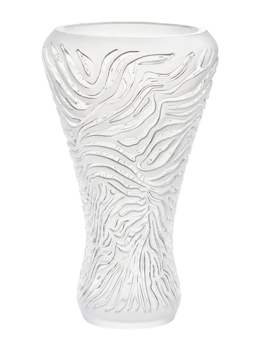 Lalique Zebre Vase, Satin Finish