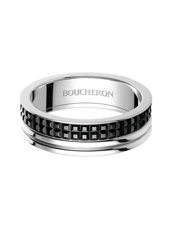 White Gold Quatre Black Edition Band Ring, Large Model White Gold Quatre Black Edition Band Ring, Large Model
