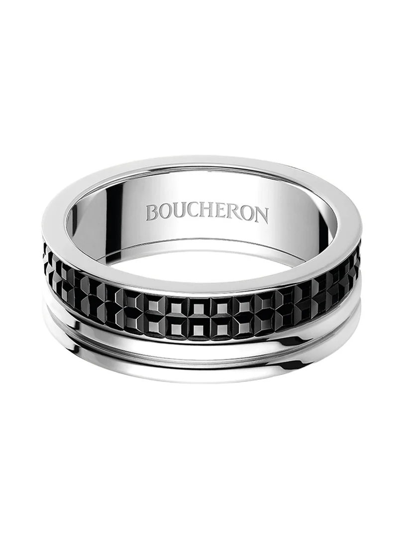 White Gold Quatre Black Edition Band Ring, Large Model