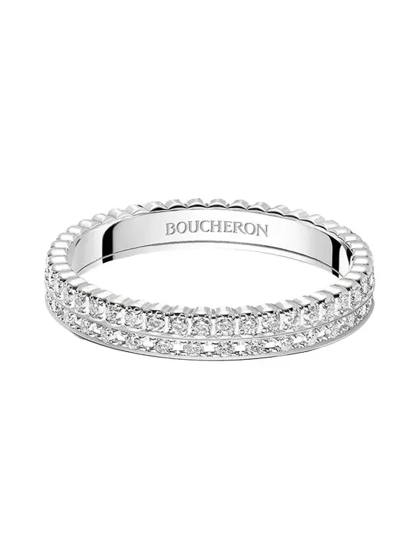 Quatre Radiant Edition White Gold Diamond Wedding Band Ring
