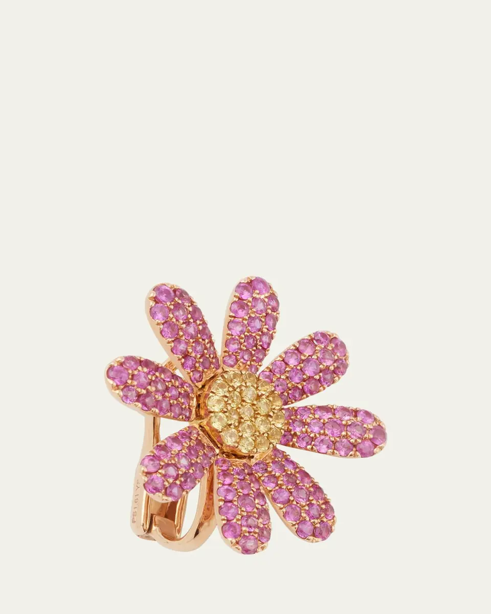 Mio Harutaka 18k Rose Gold Margaret Single Earring With Pink Sapphire | Thumbnail 3 Mio Harutaka 18k Rose Gold Margaret Single Earring With Pink Sapphire | Thumbnail 3