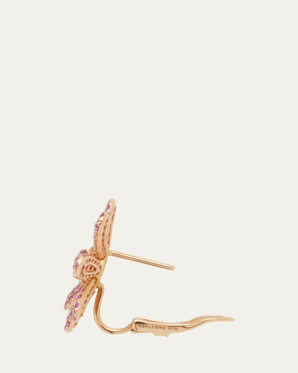 Mio Harutaka 18k Rose Gold Margaret Single Earring With Pink Sapphire | Thumbnail 4 Mio Harutaka 18k Rose Gold Margaret Single Earring With Pink Sapphire | Thumbnail 4