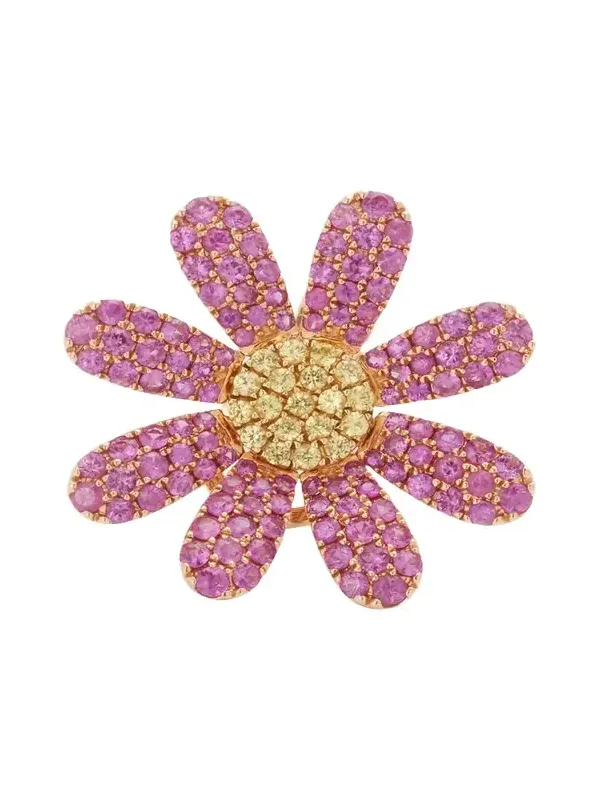 18k Rose Gold Margaret Single Earring With Pink Sapphire