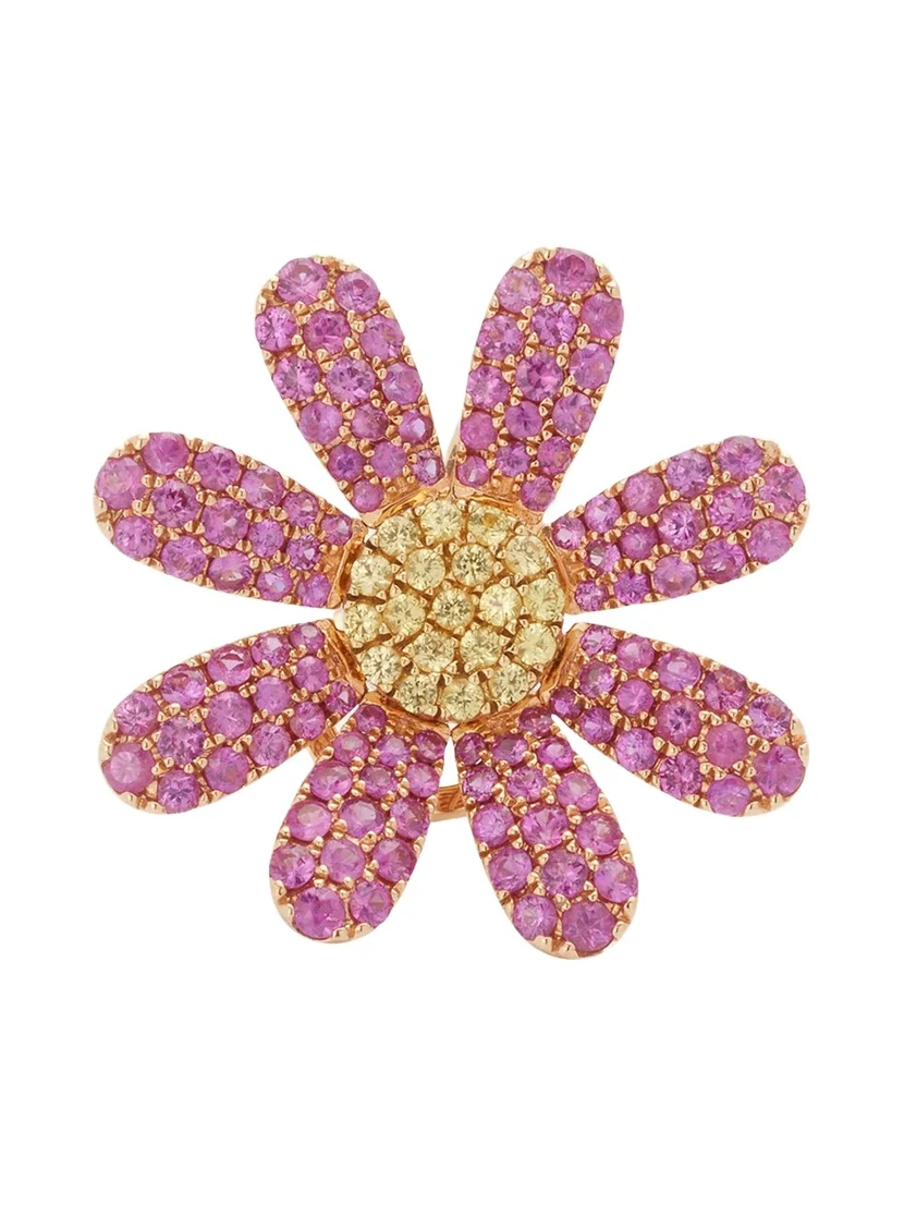 18k Rose Gold Margaret Single Earring With Pink Sapphire 18k Rose Gold Margaret Single Earring With Pink Sapphire