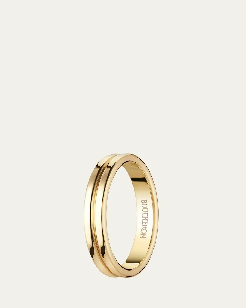 Boucheron 18k Gold Double Godron Wedding Band | Thumbnail 2