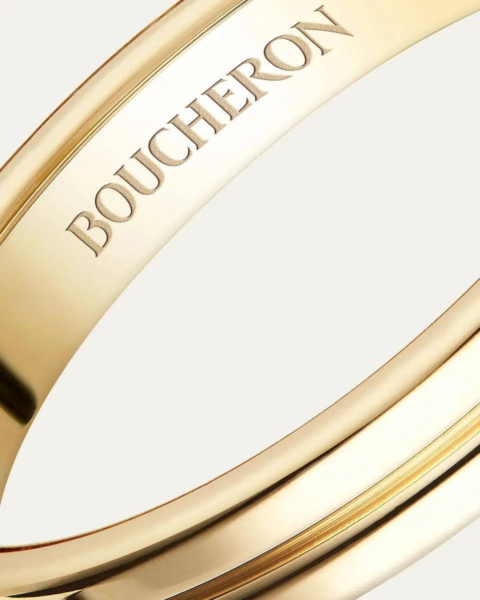 Boucheron 18k Gold Double Godron Wedding Band | Thumbnail 3