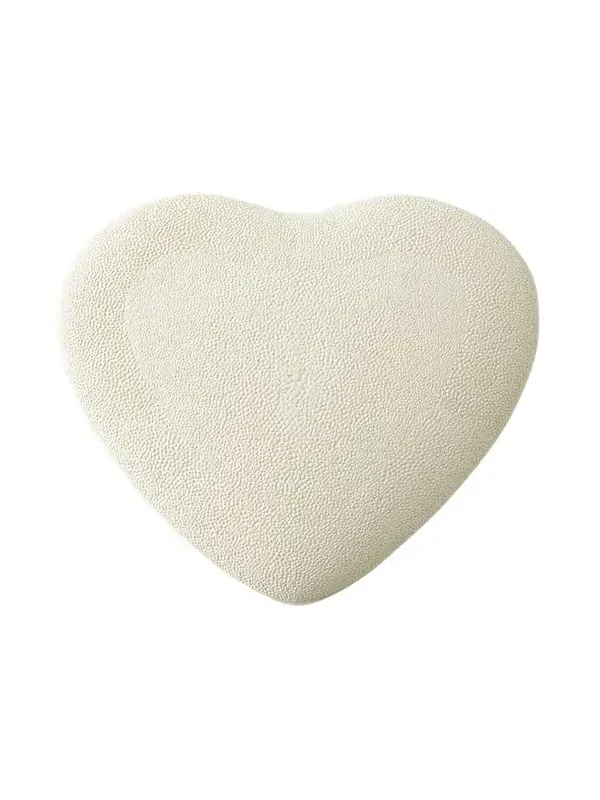 Faux Shagreen Heart Jewelry Box