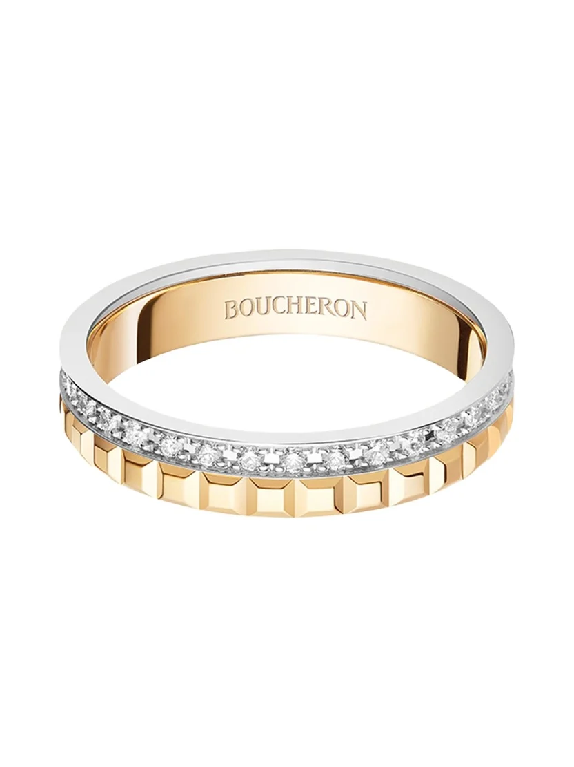 Yellow Gold and White Gold Quatre Diamond Ring