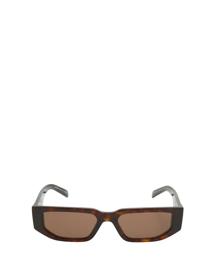 Prada Men's Triangle Logo Bicolor Rectangle Sunglasses | Image 1 Prada Men's Triangle Logo Bicolor Rectangle Sunglasses | Image 1