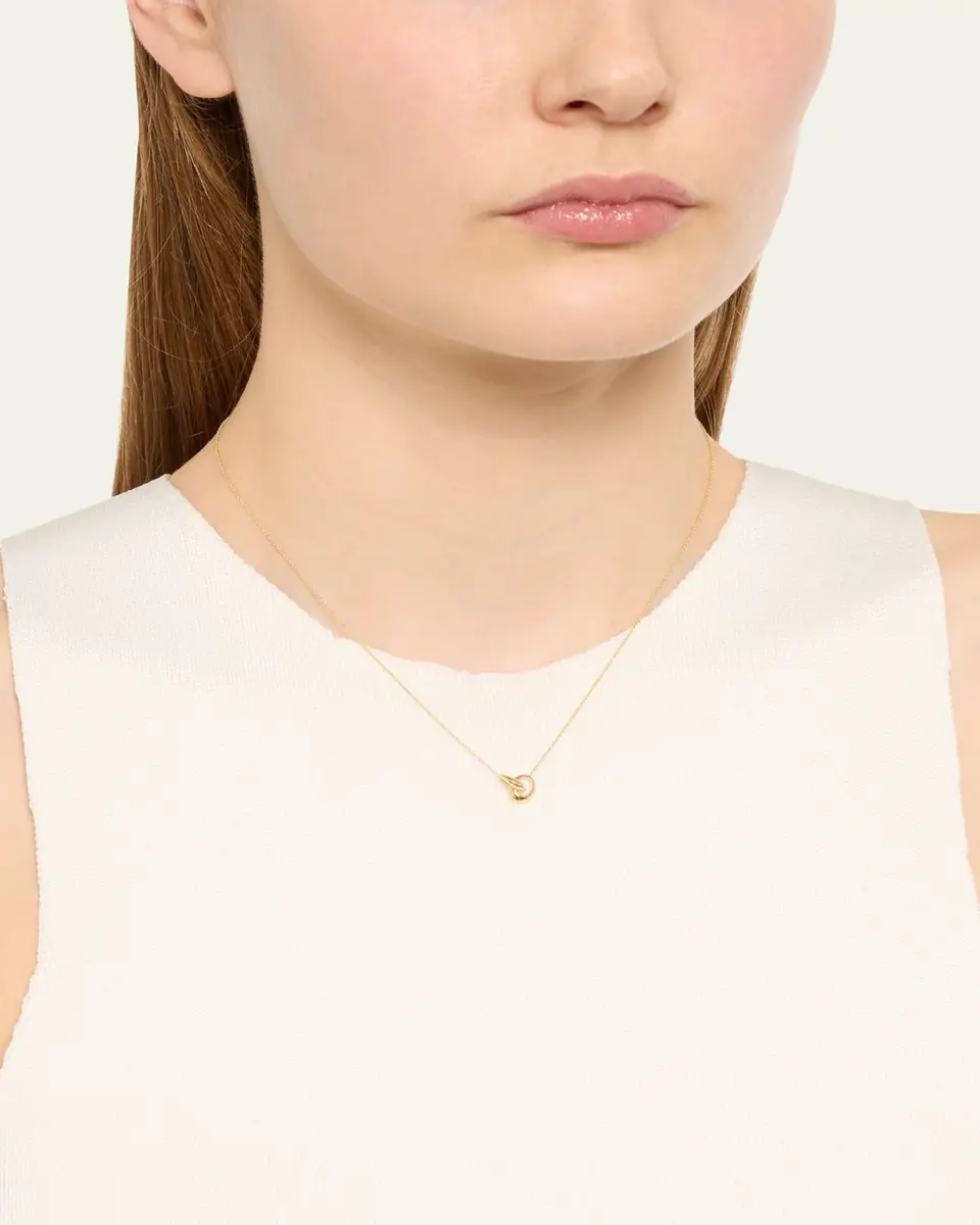Lizzie Mandler Fine Jewelry 18K Micro Crescent Links Necklace | Thumbnail 2