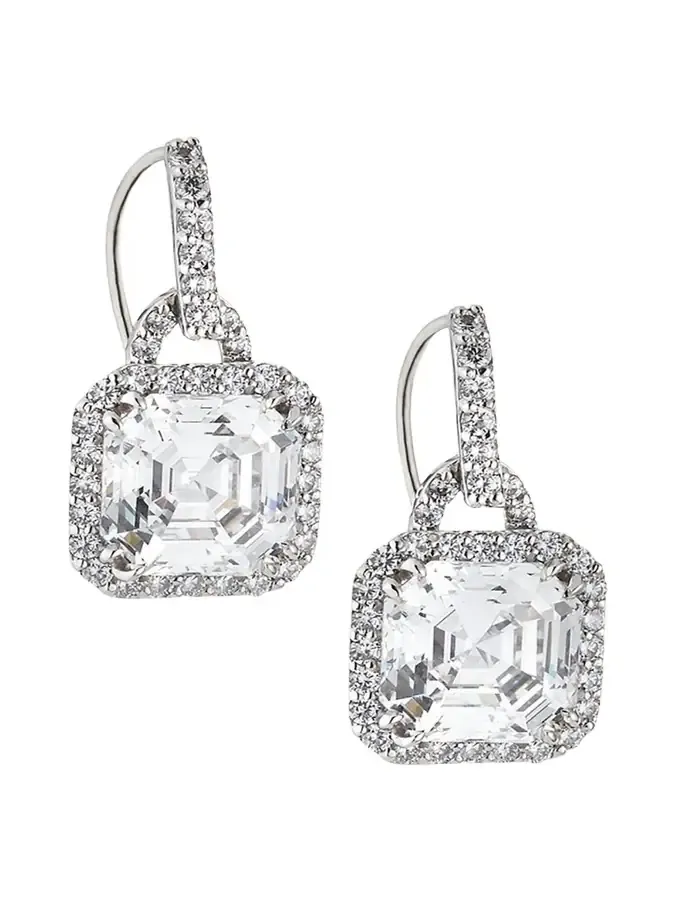 3.5ct Asscher Cut Cubic Zirconia Earrings 3.5ct Asscher Cut Cubic Zirconia Earrings